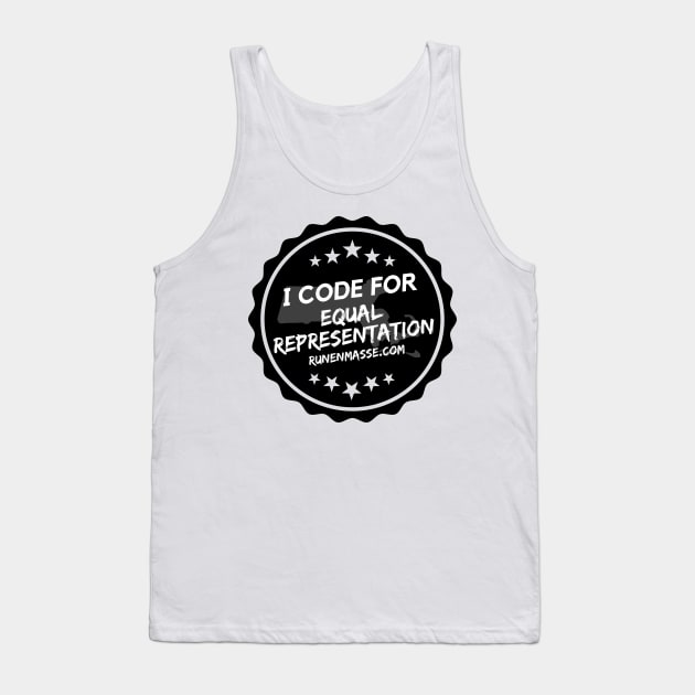 I Code for Equal Representation Tank Top by Run En Masse